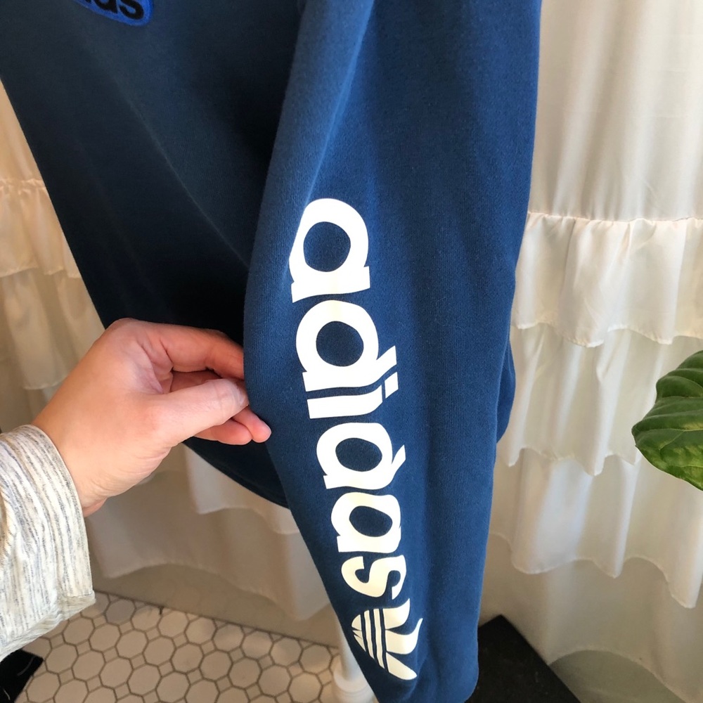 Adidas blue sweatshirt, small - Picture 4 of 6